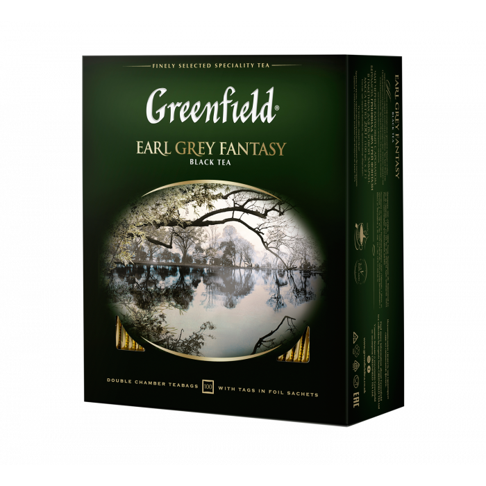 Чай Greenfield Earl Grey Fantasy черный ароматизированный 100 пакетиков 200 гр. в Москве