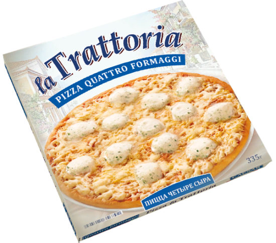 Пицца La Trattoria Четыре сыра замороженная 335 гр. в Москве
