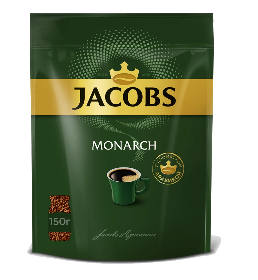 Кофе растворимый Jacobs Monarch, пакет, 150гр.  в Москве