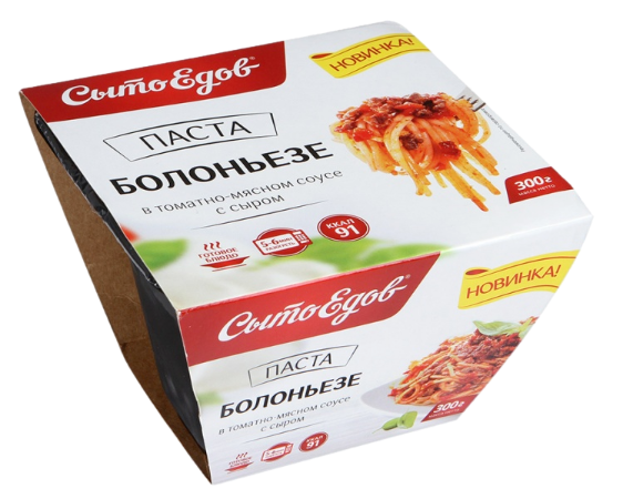 Паста Болоньезе с мясным-томатным соусом и сыром, Сытоедов 300 гр. в Москве