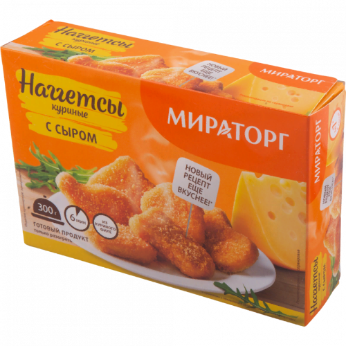 Наггетсы куриные с сыром, Мираторг, 300 гр., картонная коробка в Москве