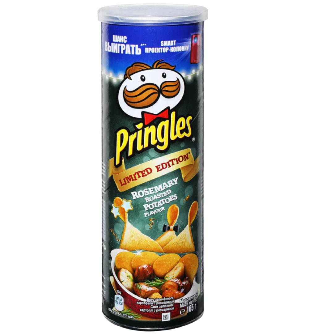 Pringles "Запечённый картофель с розмарином" 165гр. 19шт. в Москве