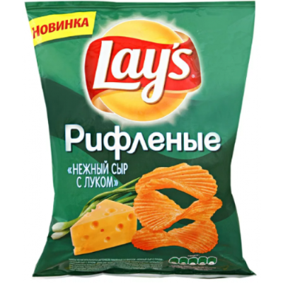 Lay’s "Нежный сыр и лук" рифленые 50гр.*28 шт. в Москве