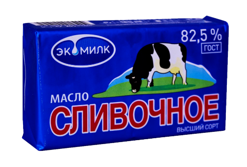 Масло Экомилк Сливочное 82,5% 450 гр. в Москве