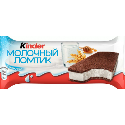 Пирожное Kinder Бисквитное Молочный ломтик 28 гр в Москве