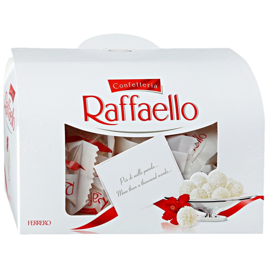 Конфеты Ferrero Raffaello с цельным миндальным орехом в кокосовой обсыпке 240 гр в Москве
