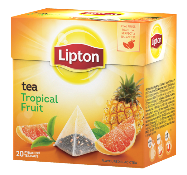Чай черный Lipton Tropikal Fruit 20 пакетов 34 гр. 20 шт. в упаковке в Москве