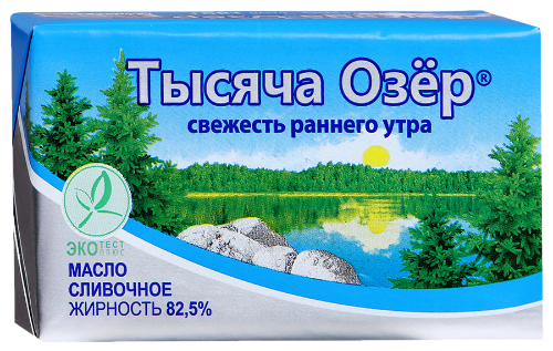 Сливочное масло Тысяча Озёр 82,5% 400 гр. в Москве